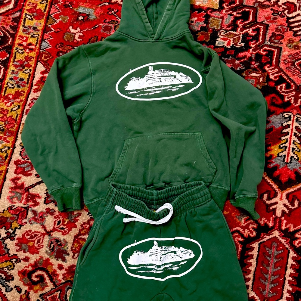Corteiz Pine Green Full Tracksuit